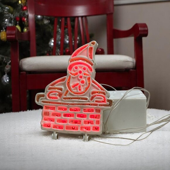 Dept 56 Brite Lites Santa in Chimney Christmas Village Accessory - 1992 - Picture 1 of 7